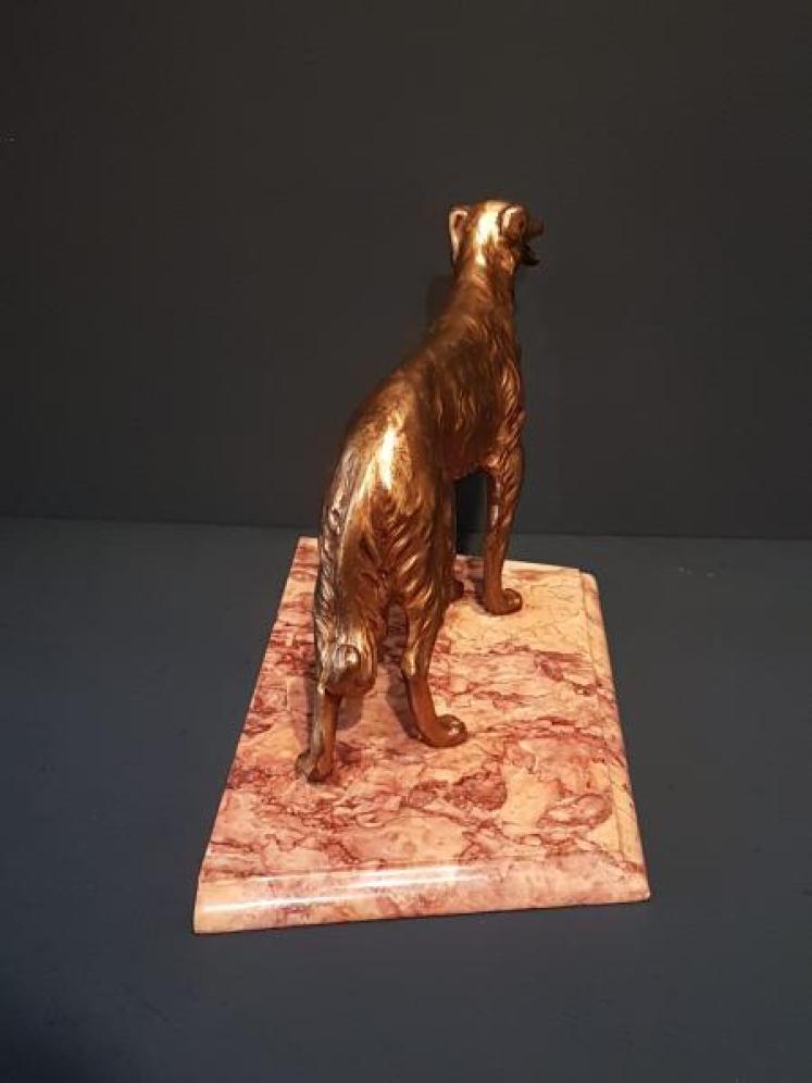 Late Victorian Gilt Brass Model of a Saluki - Image 2