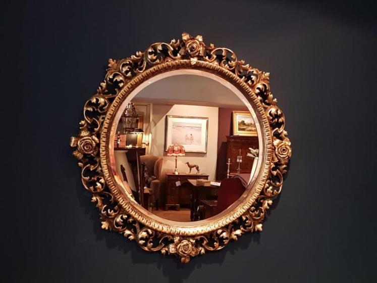 Superb Victorian Timber Gilt Florentine Mirror - Image 1