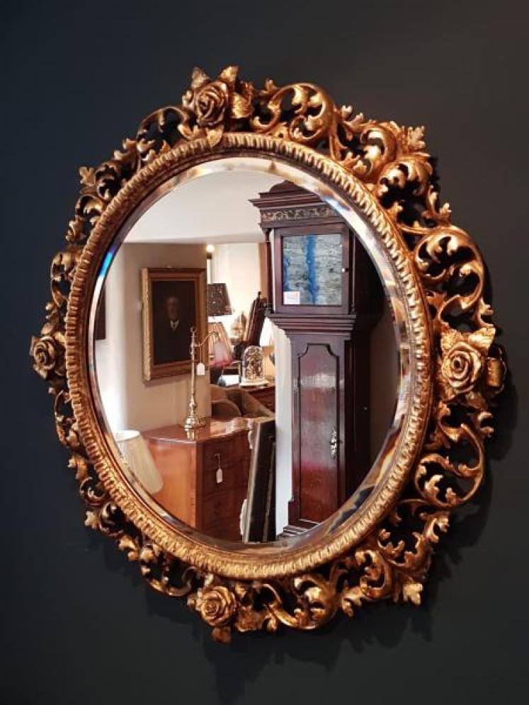 Superb Victorian Timber Gilt Florentine Mirror - Image 5