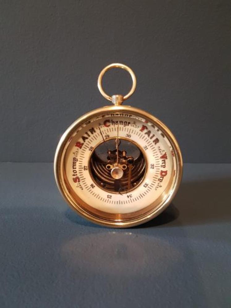 Edwardian Period Skeletonised Desk Top Marine Barometer - Image 1