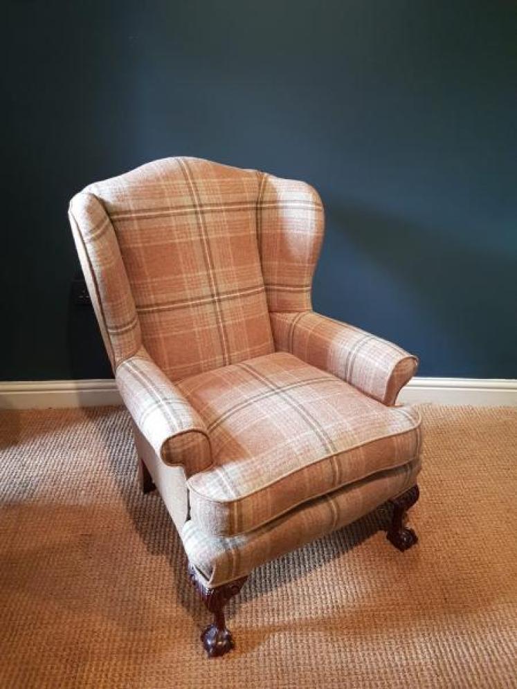 Edwardian wing back arm chair  - Image 1