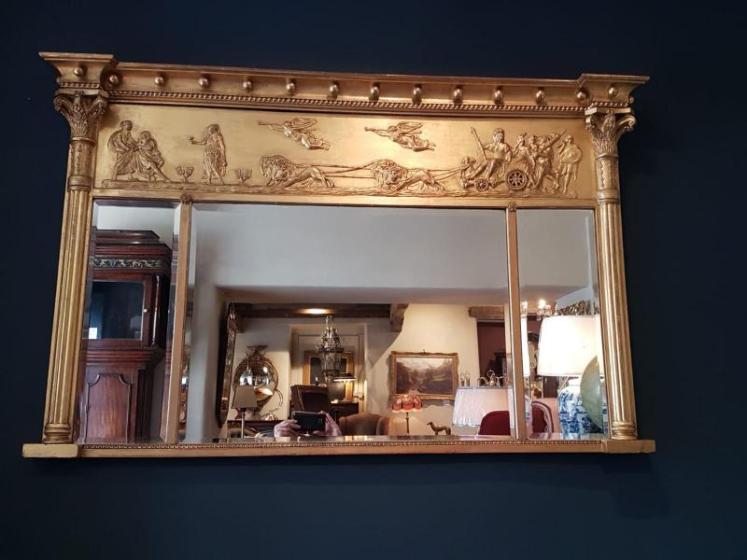 Superb Early Victorian Timber Gilt Over Mantel Mirror  - Image 6