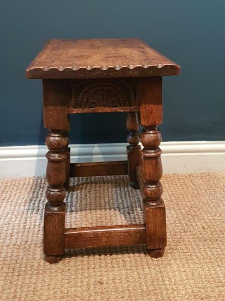 George I Style Oak Joint Stool  - Image 2