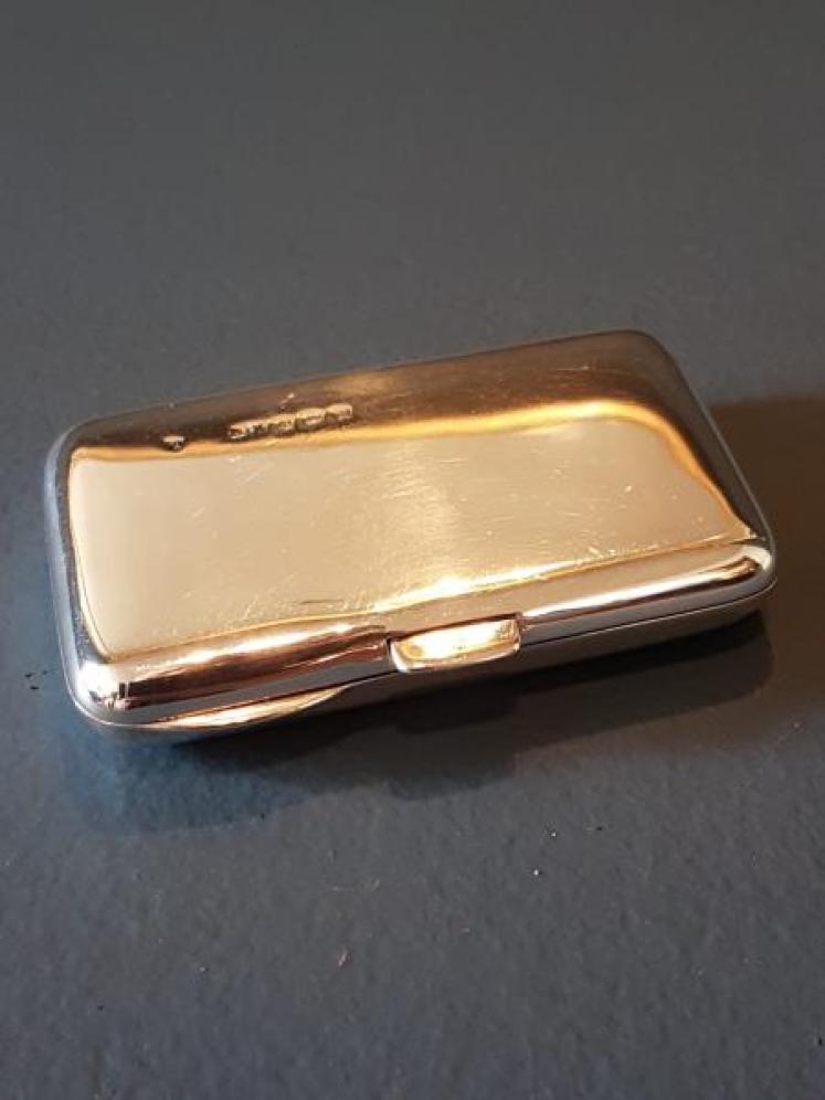 Unusual Two Compartment Silver Pill Box - Image 1