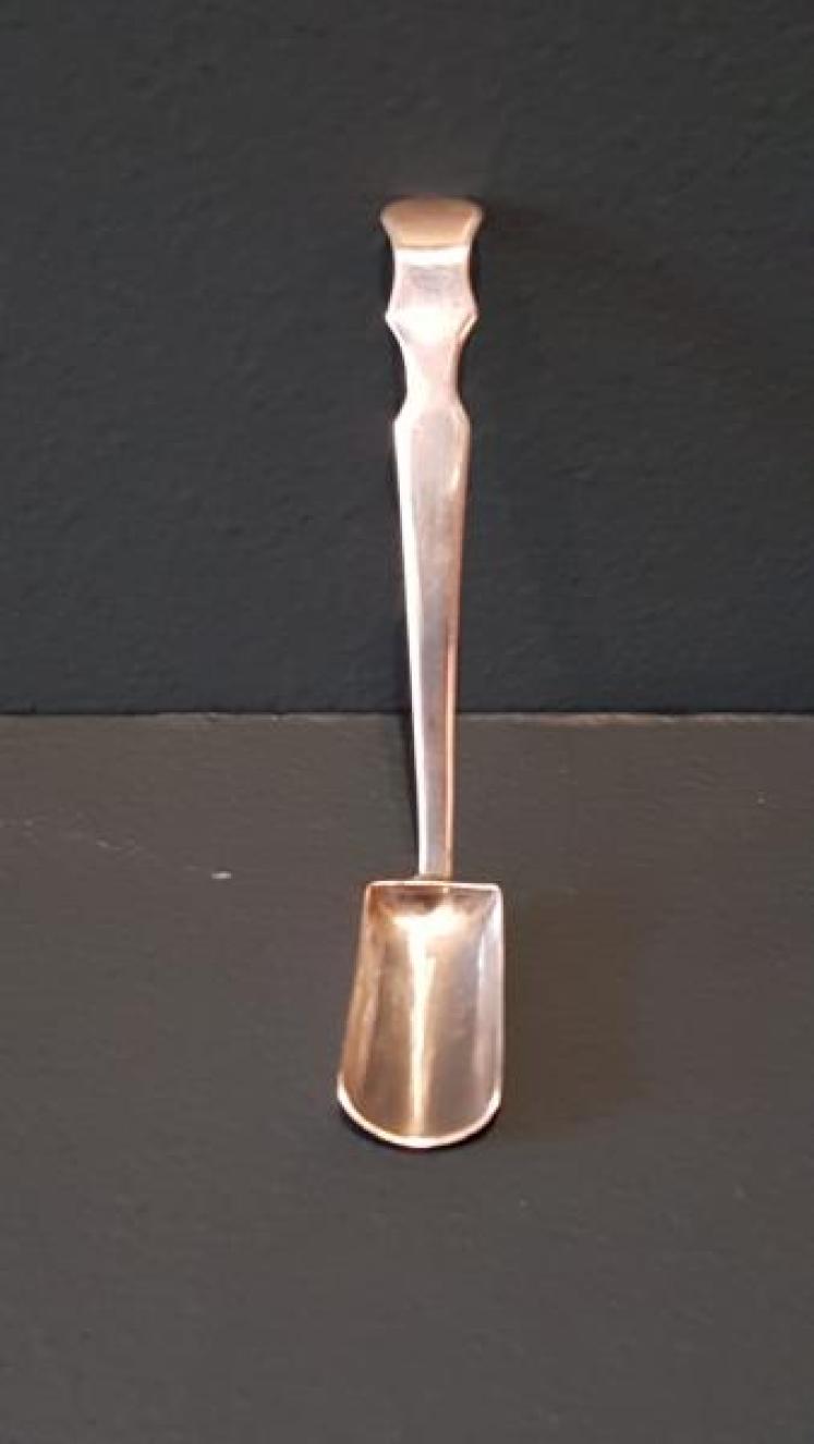 George III Silver Cheese Scoop - Image 1