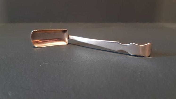 George III Silver Cheese Scoop - Image 2