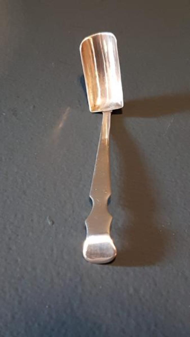 George III Silver Cheese Scoop - Image 5