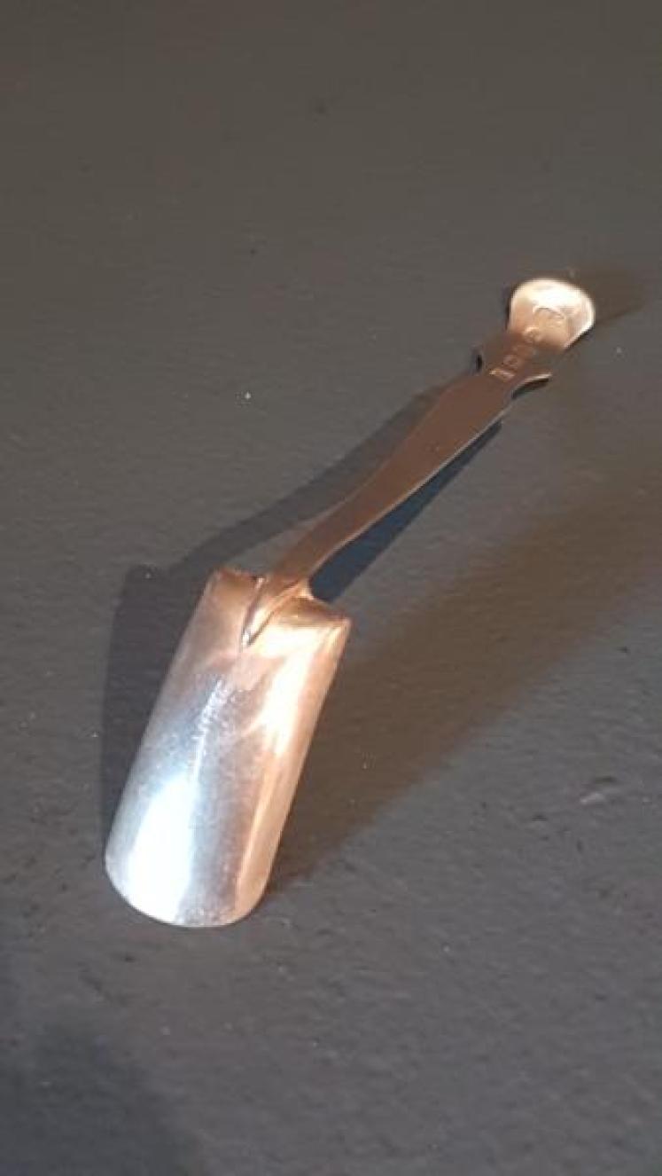 George III Silver Cheese Scoop - Image 6