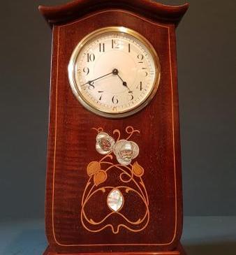 Superb Edwardian Mantel Clock in the Style of Macintosh