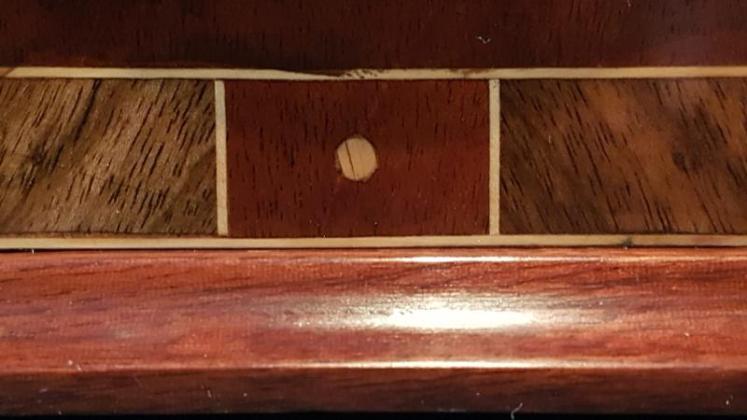 Edwardian Inlaid Mahogany Mantel Clock by Benson - Image 2