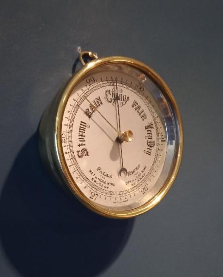 Victorian Silvered Dial Marine Barometer - Image 2