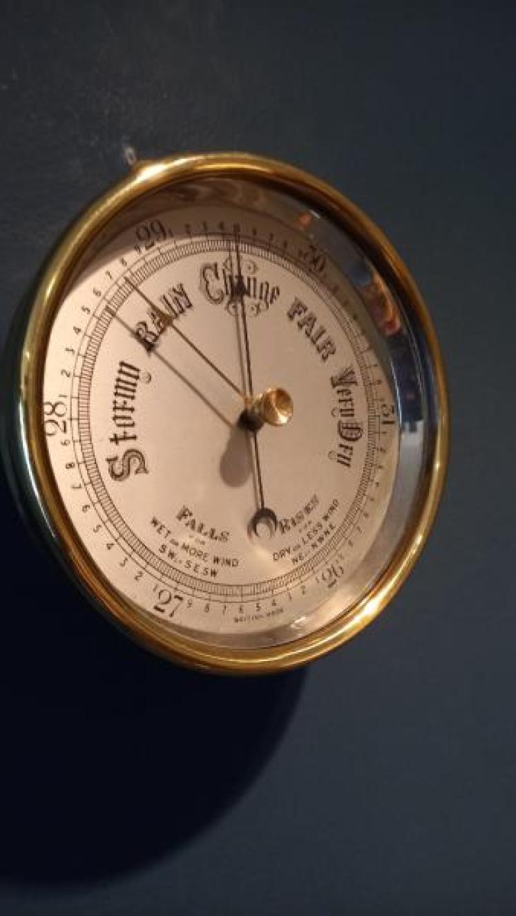 Victorian Silvered Dial Marine Barometer - Image 3