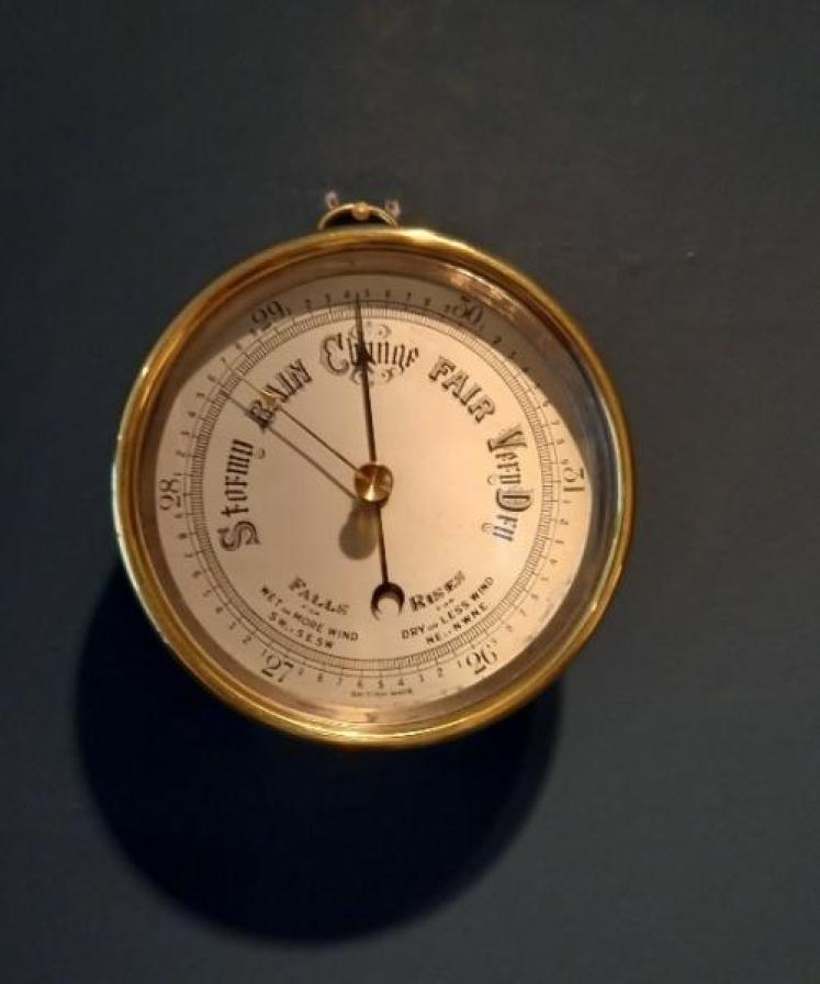 Victorian Silvered Dial Marine Barometer - Image 7
