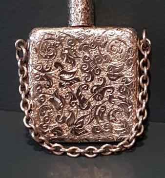 Superb Victorian Silver Travelling Scent Bottle