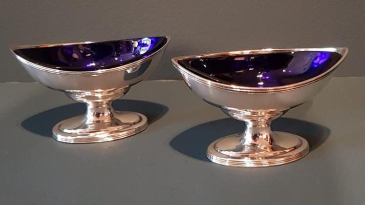 Pair of Fine Quality Georgian Salts by Anne & Peter Bateman - Image 1