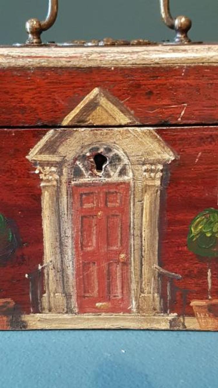 Victorian Painted Country House Deed Box - Image 6