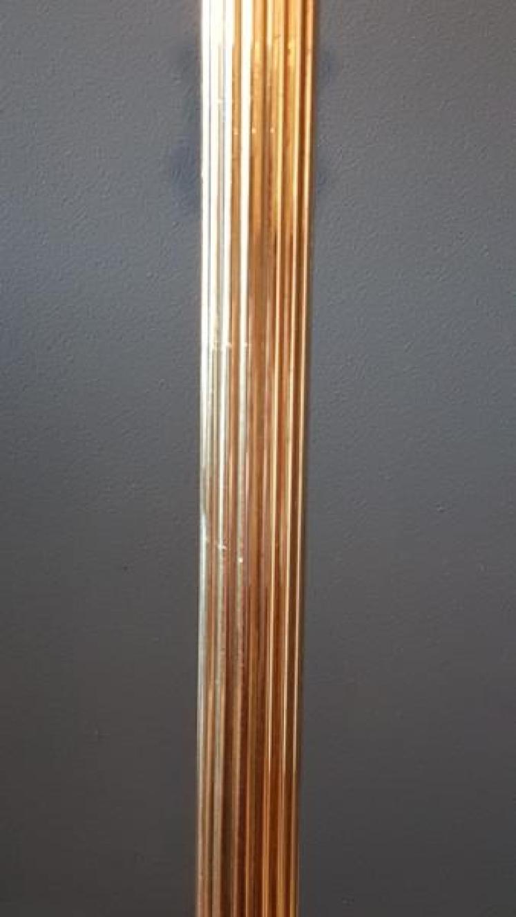 Edwardian Cast Brass Corinthian Column Lamp Standard - Image 4
