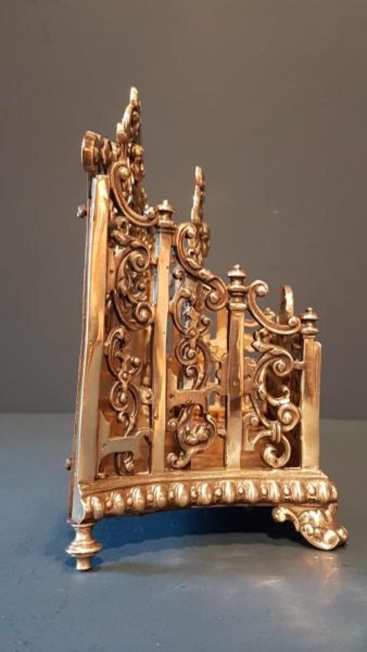 Superb Victorian Cast Brass Letter Rack - Image 2