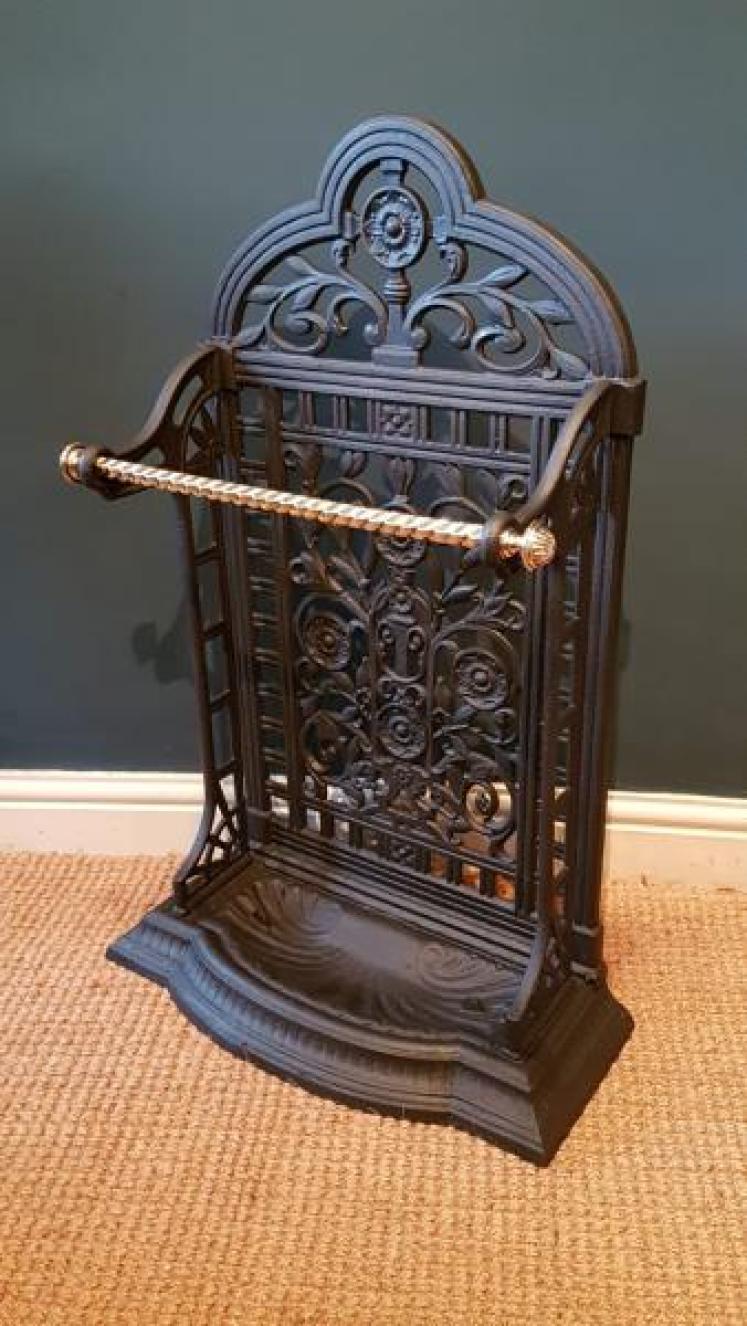 Superb Quality Victorian Cast Iron Stick Stand  - Image 3