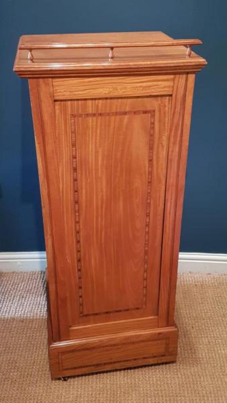 Victorian Inlaid Walnut File Cabinet  - Image 2
