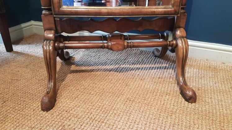 Fine Quality Late Victorian Walnut Cheval Mirror by Tozer - Image 6