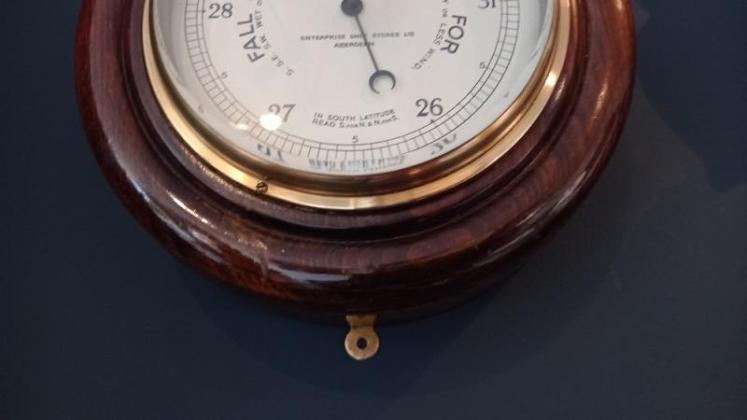 Edwardian Aberdeen Bulkhead Marine Barometer - Image 5