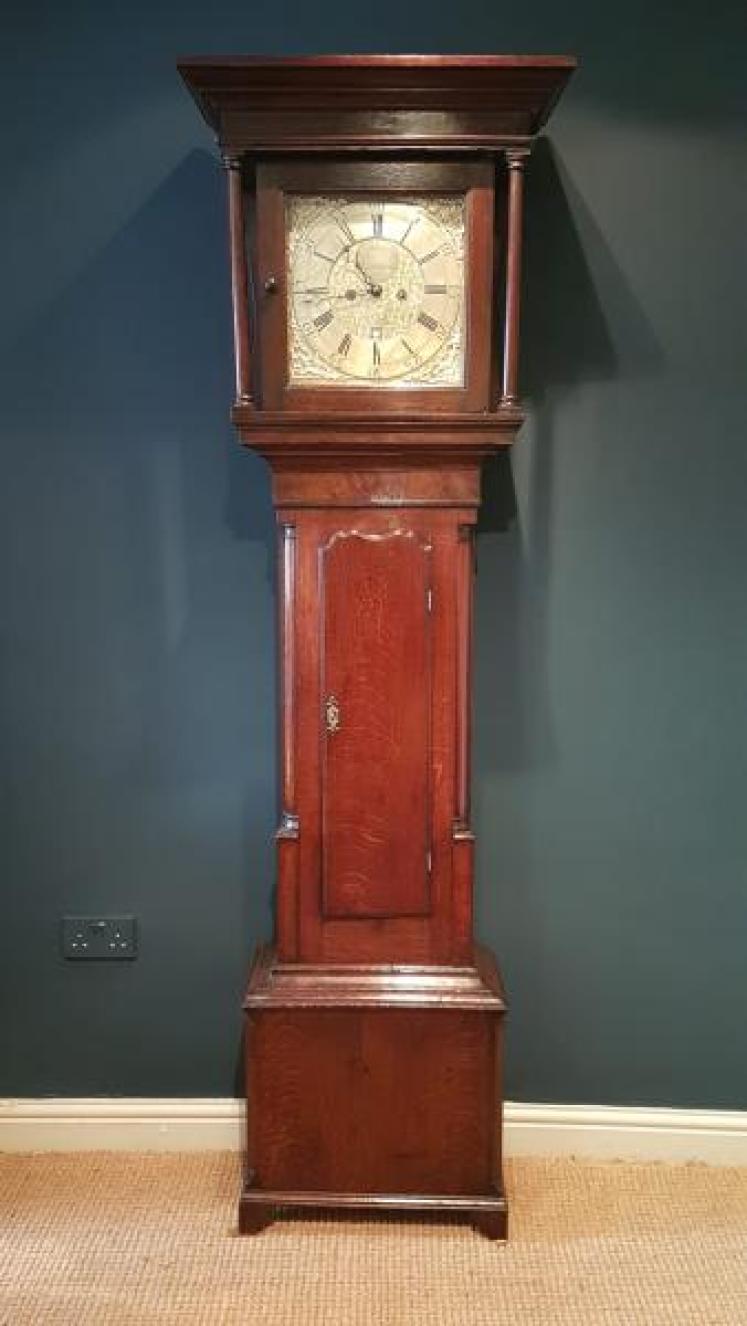 George III Oak Lancaster Longcase Clock - Image 1