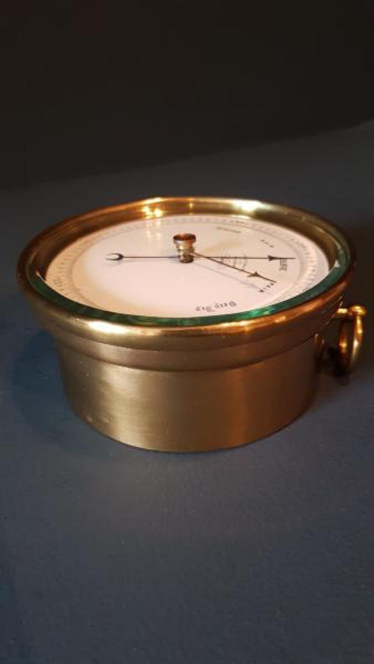 Fine Quality Victorian Enamel Dial Marine Barometer by Steward - Image 2