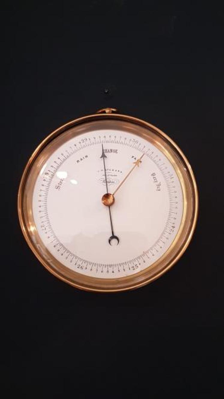 Fine Quality Victorian Enamel Dial Marine Barometer by Steward - Image 7