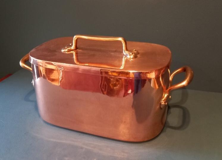 Large 19th Century Copper Twin Handled Pan - Image 1