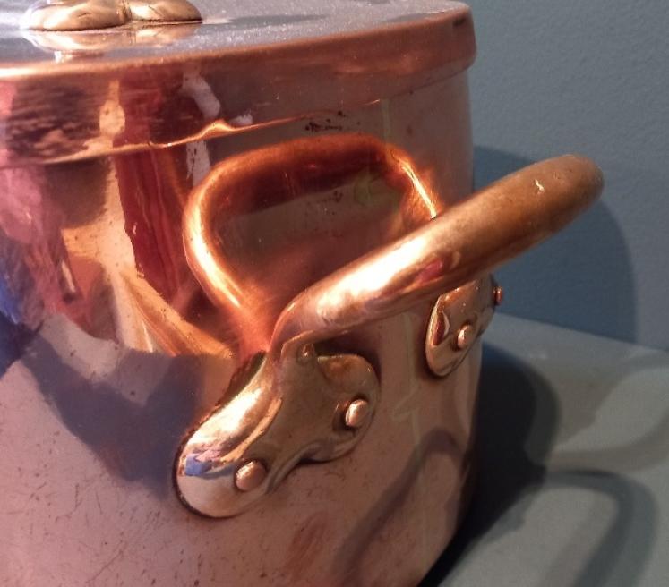 Large 19th Century Copper Twin Handled Pan - Image 3