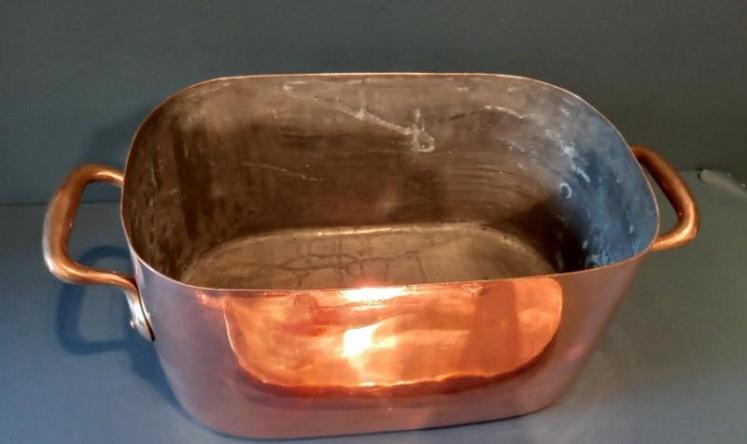 Large 19th Century Copper Twin Handled Pan - Image 5