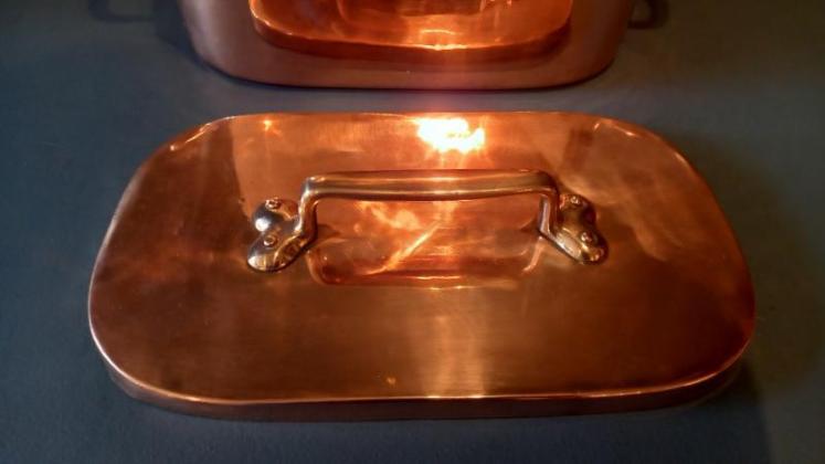 Large 19th Century Copper Twin Handled Pan - Image 6