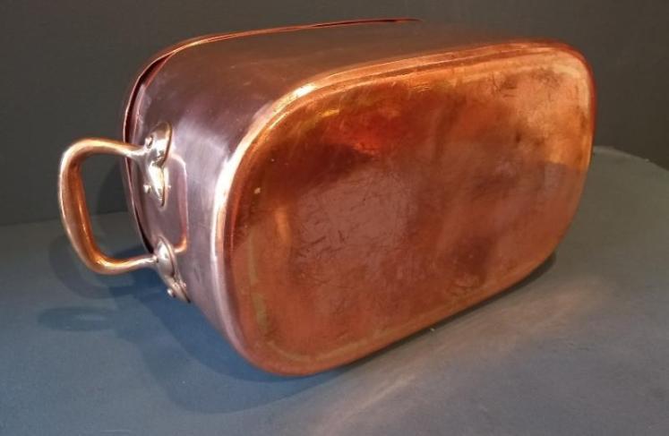 Large 19th Century Copper Twin Handled Pan - Image 7