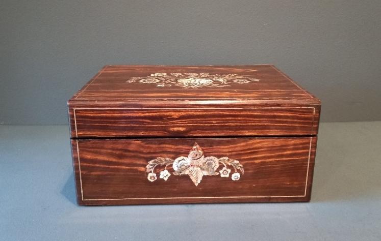 Mid Victorian Coromandel Inlaid Sewing Box - Image 4