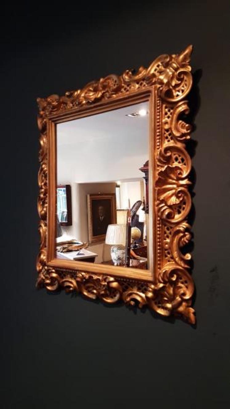 Victorian Timber Gilt Florentine Mirror - Image 4