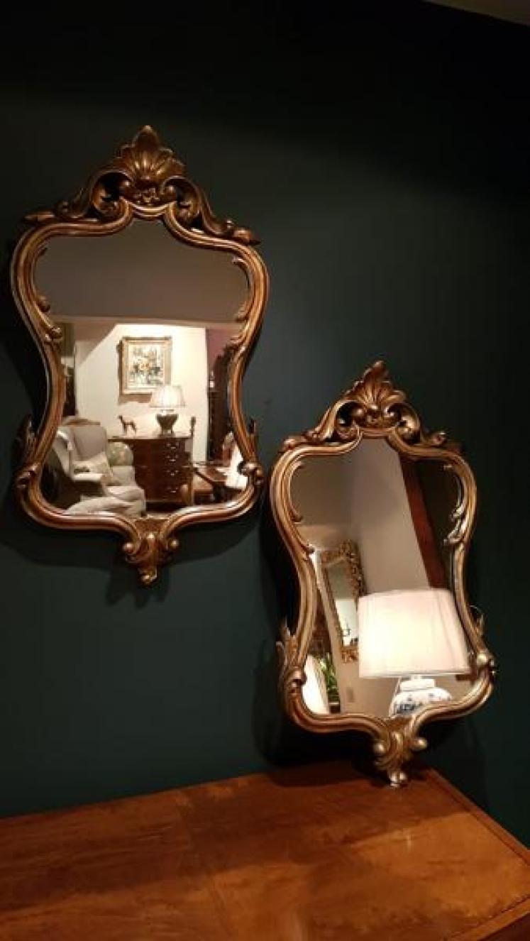 Matching Pair of Victorian Timber Gilt Mirrors - Image 1