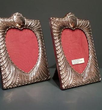 Pair of Victorian Silver Photo Frames by William Comyns