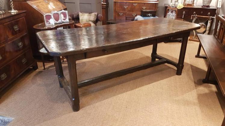 George III Oak Farmhouse Refectory Table - Image 1