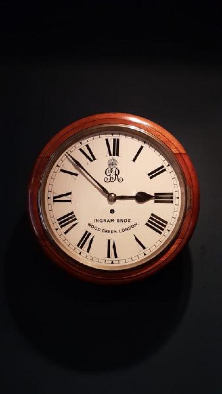 George V Single Fusee English Dial Clock - Image 1