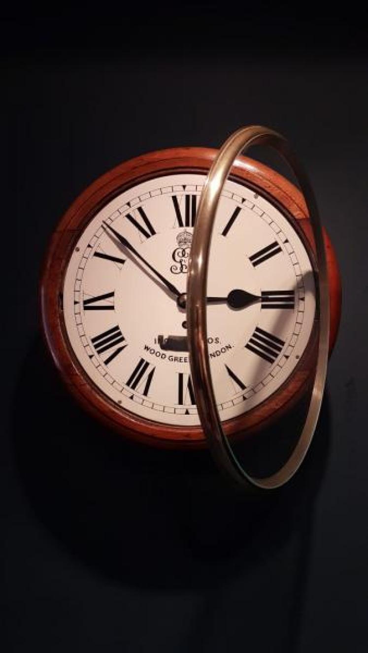 George V Single Fusee English Dial Clock - Image 3
