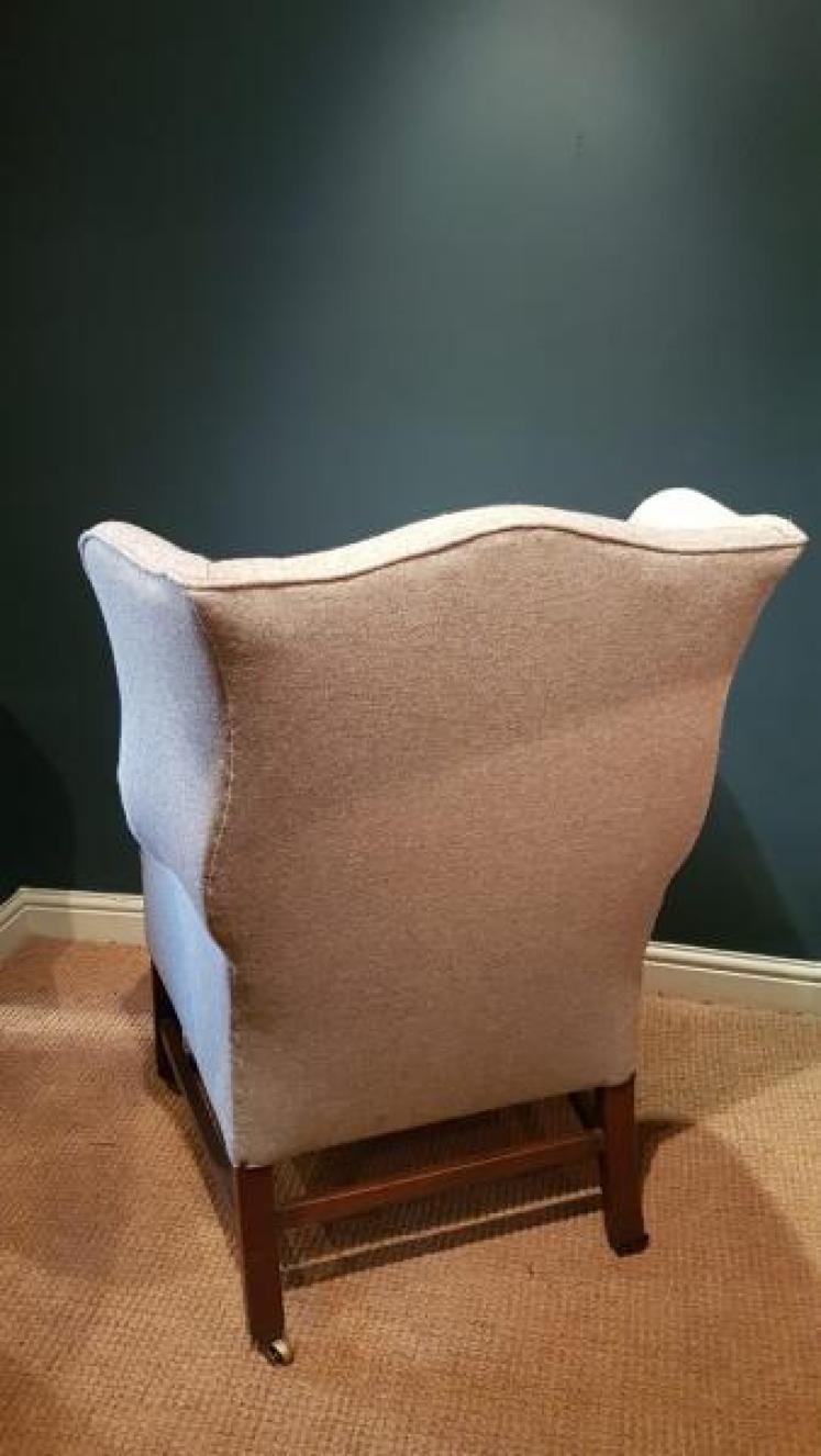 George III Wing Back Arm Chair - Image 4