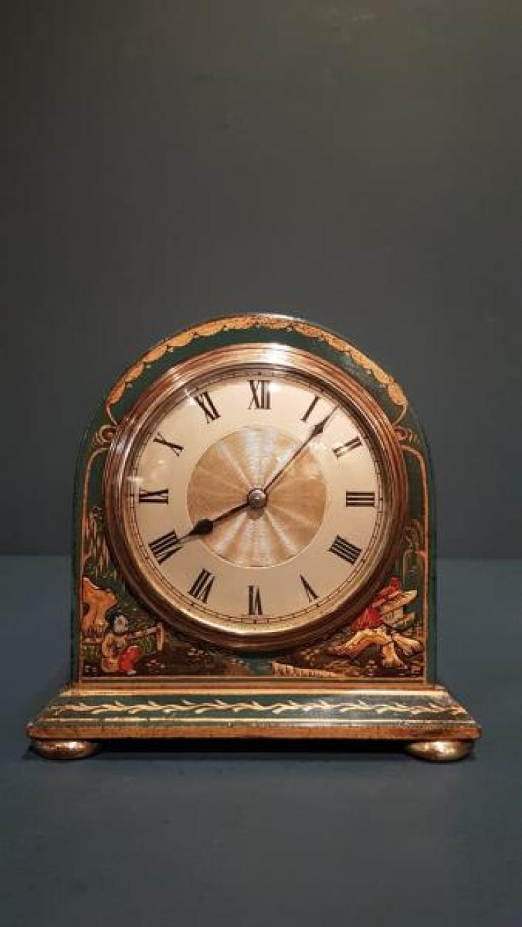 Edwardian Chinoiserie Mantel Clock - Image 1