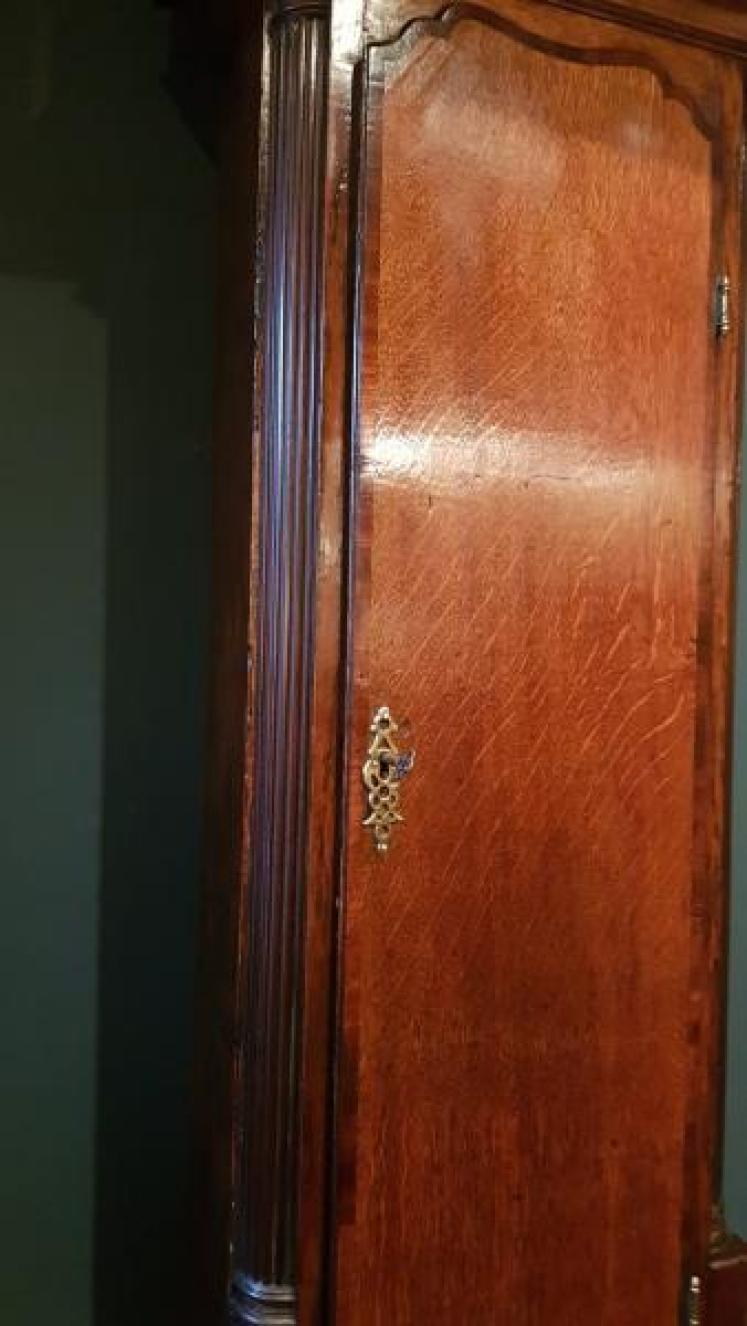 George III Oak 8 Day John Smith Chester Moon Phases Longcase Clock - Image 4