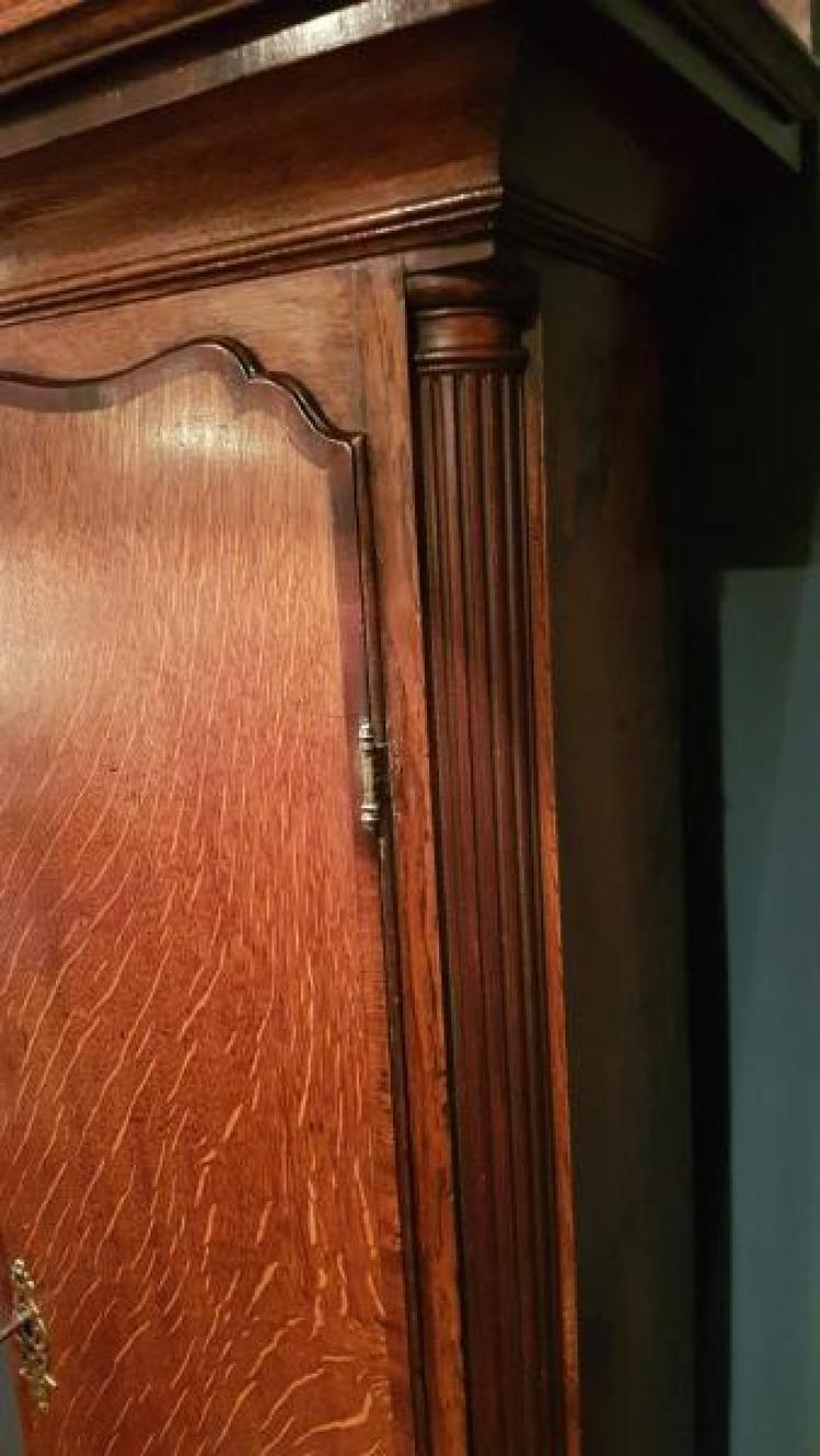 George III Oak 8 Day John Smith Chester Moon Phases Longcase Clock - Image 5