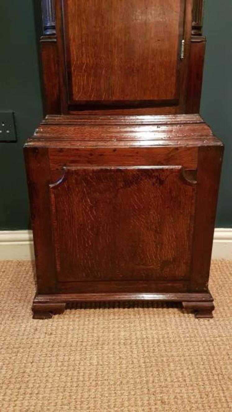 George III Oak 8 Day John Smith Chester Moon Phases Longcase Clock - Image 7