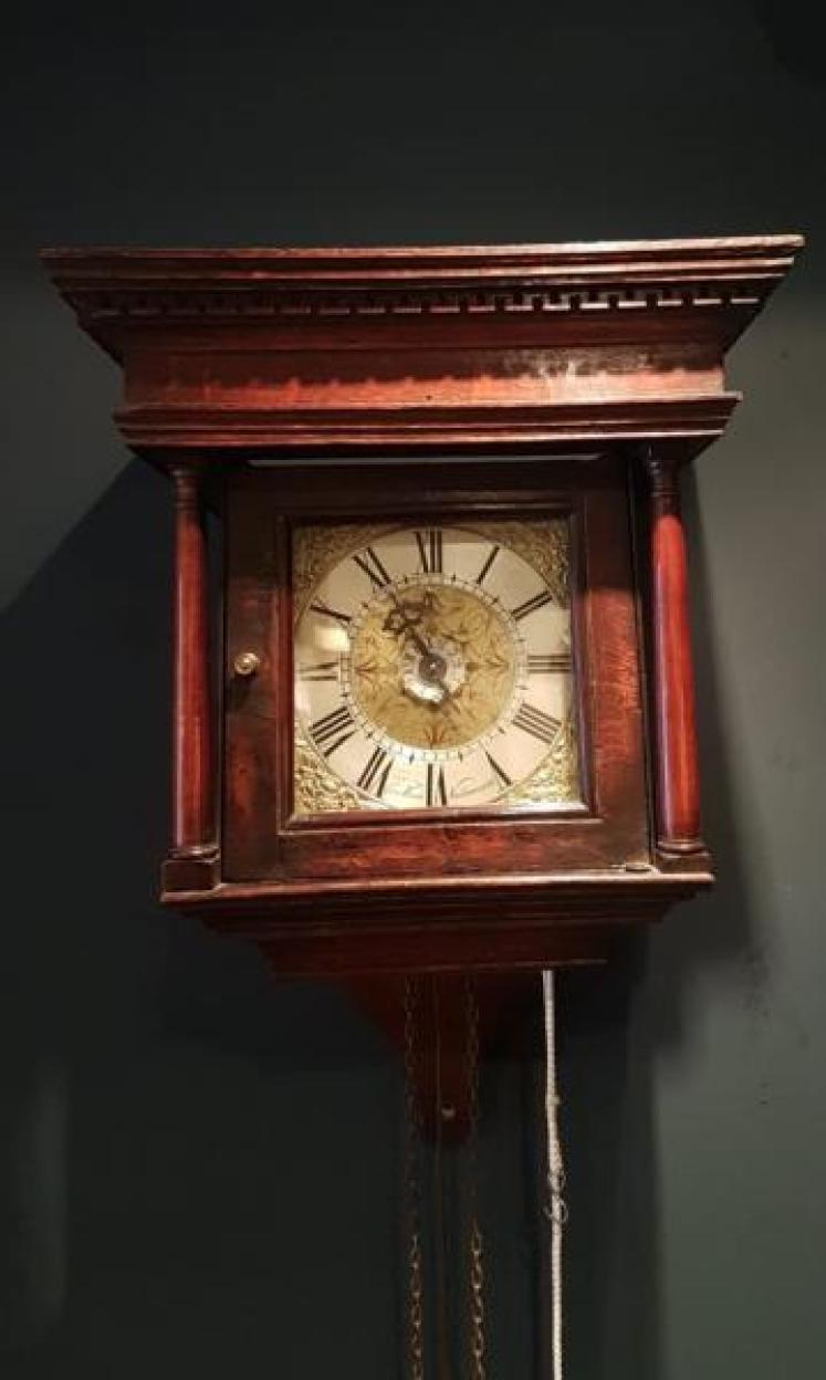 Rare George II Oak Hooded Wall Clock - Image 1