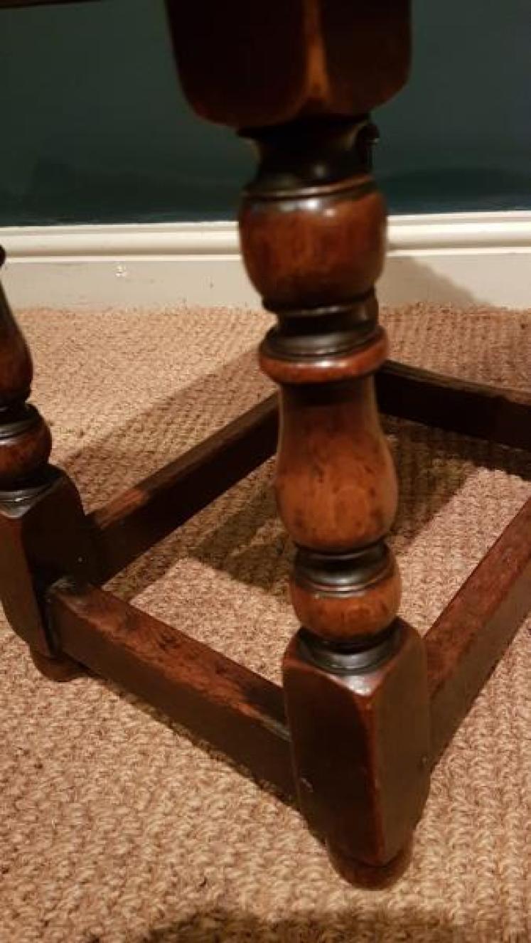 Edwardian Oak Joint Stool - Image 4