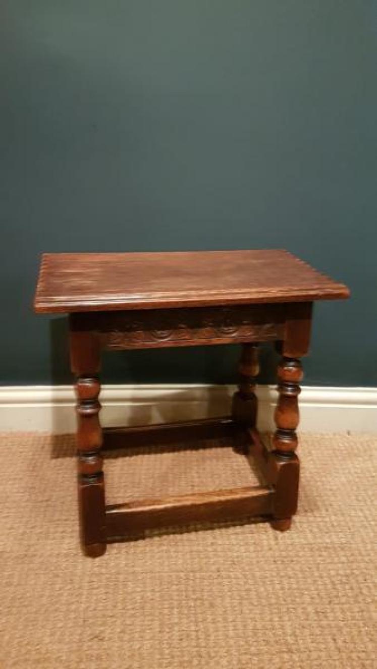 Edwardian Oak Joint Stool - Image 6