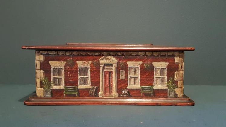 Victorian Oak Painted Country House Box - Image 6